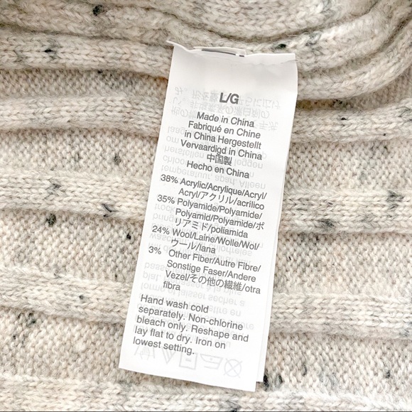 MADEWELL Gray Mockneck Ribbed Pullover Sweater - Picture 5 of 6